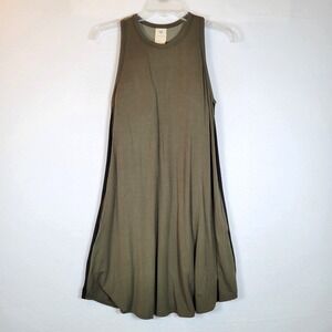 Shebird Womens Tunic Built-in-bra Racerback Tank Dress Size Medium Green Gym